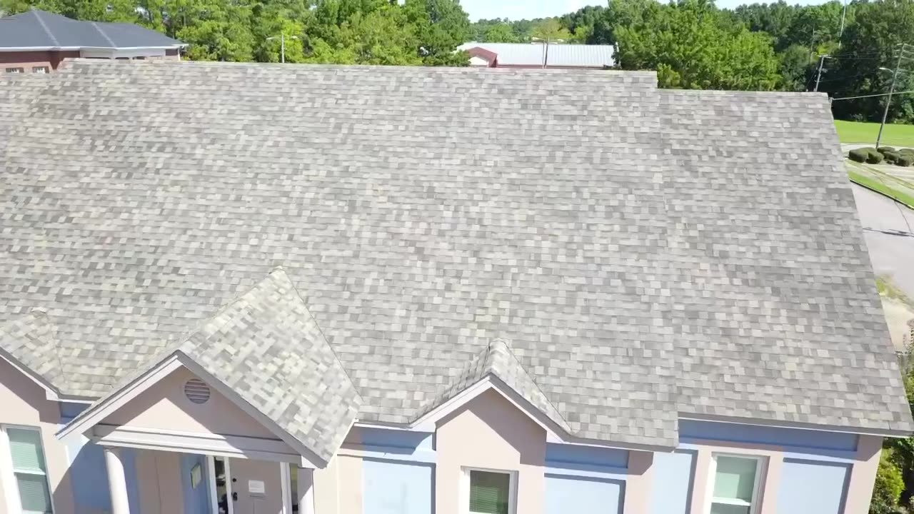 New shingle roof on a multifamily building
